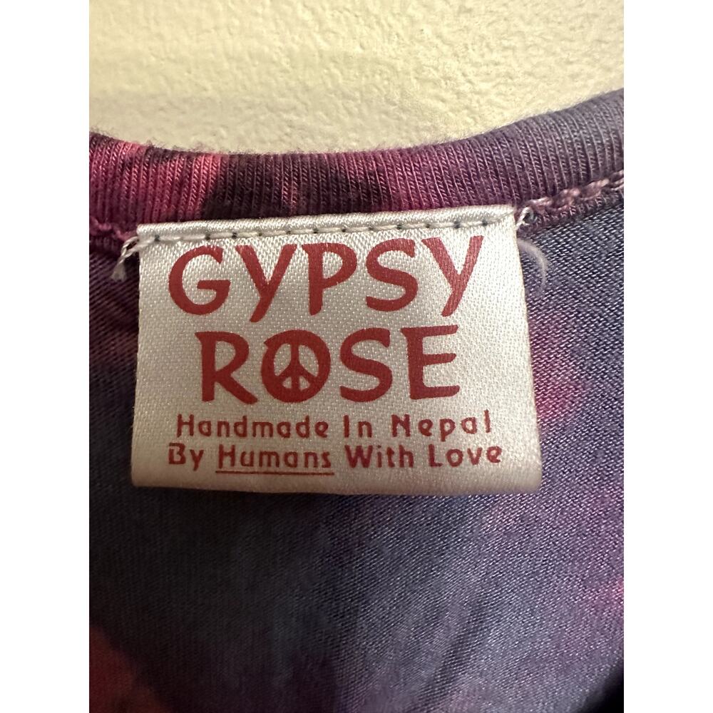 Gypsy Rose Tie-Dye Boho Tunic - Handmade Festival Top” - Picture 3 of 8